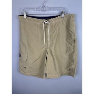 Vintage Polo Ralph Lauren Board Shorts Size Medium Mens Brown Old Money